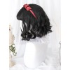 Black Wave Foam Curly Lolita Short Wigs