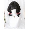 Black Wave Foam Curly Lolita Short Wigs