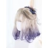 Graffiti Girl Series Gray And Purple Gradient Short Curly Hair Lolita Wig