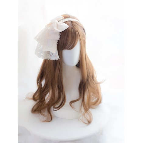 Brown Or Black Medium Length Curly Hair Lolita Wigs