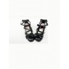 Black Matte Bowknot Lolita High Heel Shoes