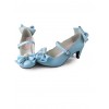 Blue Bowknot Sweet Lolita Lovely Bride High Heel Shoes