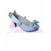 Blue Bowknot Sweet Lolita Lovely Bride High Heel Shoes