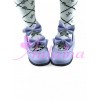 Cute Lace Violet Bowknot Lolita Low Heel Shoes