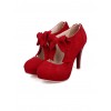 Elegant Pure Color Bowknot Round-toe Sweet Lolita High Heel Shoes