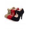 Elegant Pure Color Bowknot Round-toe Sweet Lolita High Heel Shoes