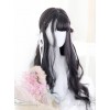 Air-bangs Natural Black Big Wavy Hair Lolita Wig