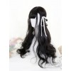 Air-bangs Natural Black Big Wavy Hair Lolita Wig