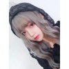 Air-bangs Gray Water Wave Curly Lolita Wig