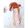 Orange Air-bangs Long Curly Hair Classic Lolita Wigs