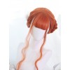 Orange Air-bangs Long Curly Hair Classic Lolita Wigs