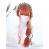 Orange Air-bangs Long Curly Hair Classic Lolita Wigs