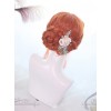 Orange Air-bangs Long Curly Hair Classic Lolita Wigs