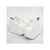 White 3.9" Heel High Cute Suede Point Toe Ankle Straps Platform Girls Lolita Shoes