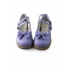 Lolita princess low heels with cute purple bow