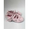 Pink Mirror Face Bowknot Lolita High Heel Shoes