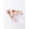 Pink Preorder Ankle Beads Straps High Heel Shoe