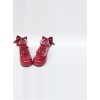 Red T-shaped Band Bowknot Sweet Lolita Platform Shoes