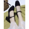 Retro Square-toe Lolita Mid Heel Shoes