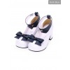 Round-toe Detachable Pentagram Bowknot Lolita Navy Shoes