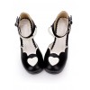 Round-toe Love Heart Lace Pearl Chain Sweet Lolita High Heels Shoes