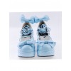 Sky-blue 2.8" High Heel Lovely Polyurethane Scalloped Bowknot Platform Girls Lolita Shoes