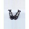 Bowknot Retro Black Lolita High Heel Shoes