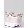 White Pearl Bowknot White Lolita High Heel Shoes