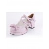 Pink 1.8" Heel High Cute Point Toe Bow Decoration Platform Girls Lolita Shoes