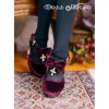 Velvet Cross Bowknot Classic Lolita High Heel Shoes