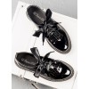 Black Patent Leather Retro British Style Lolita Shoes