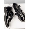 Black Patent Leather Retro British Style Lolita Shoes