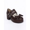 Double Buckle Bowknot Lolita Shoes