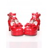 Bowknot Princess Shoes Lolita Round-toe High Heel Shoes