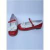 Sweet Lace Bowknot Wine Red And White Lolita High Heel Shoes