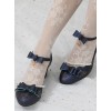 Tea Party Style Pearl Chain Bowknot Classic Lolita Middle Heels Shoes