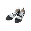 Tea Party Style Pearl Chain Bowknot Classic Lolita Middle Heels Shoes