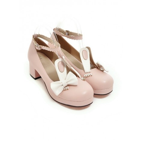 Rabbits Ears Bowknot Sweet Lolita High Heel Shoes