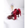 Ribbon Bowknot Princess Shoes Wine Red Lolita High Heel Shoes