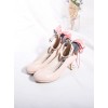 Ribbon Bowknot Princess Shoes Wine Red Lolita High Heel Shoes