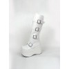 White 3.9" Heel High Charming Synthetic Leather Round Toe Stud Buckles Platform Girls Lolita Boots