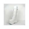 White 3.9" Heel High Charming Synthetic Leather Round Toe Stud Buckles Platform Girls Lolita Boots