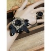 Black Butterfly Lace Black Ribbon Rose Gothic Bracelet And Ring