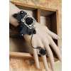 Black Butterfly Lace Black Ribbon Rose Gothic Bracelet And Ring