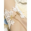 Elegant White Lace Pink Floral Lady Lolita Wrist Strap