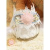 Elegant White Lace Pink Floral Lady Lolita Wrist Strap