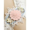 Elegant White Lace Pink Floral Lady Lolita Wrist Strap