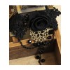 Fashion Black Vintage Rose Flower Crystal Lolita Wrist Strap And Ring