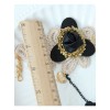 Gothic Black Flowers Lolita Wrist Strap And Ring Set