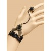 Gothic Black Lace Handmade Lolita Wrist Strap And Ring Suit